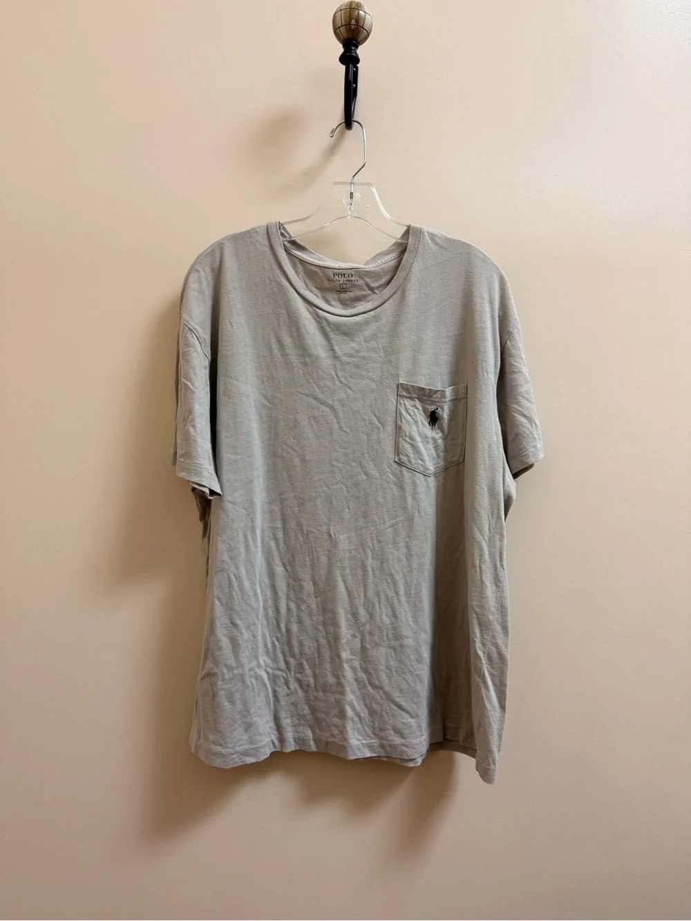 Polo by Ralph Lauren Short-Sleeve Pocket Tee in Taupe
